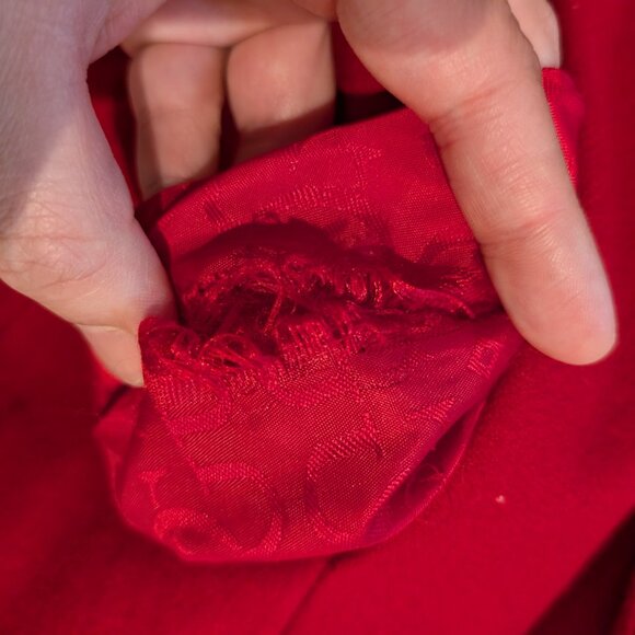 GUESS red wool coat size S Y2K - Picture 10 of 10